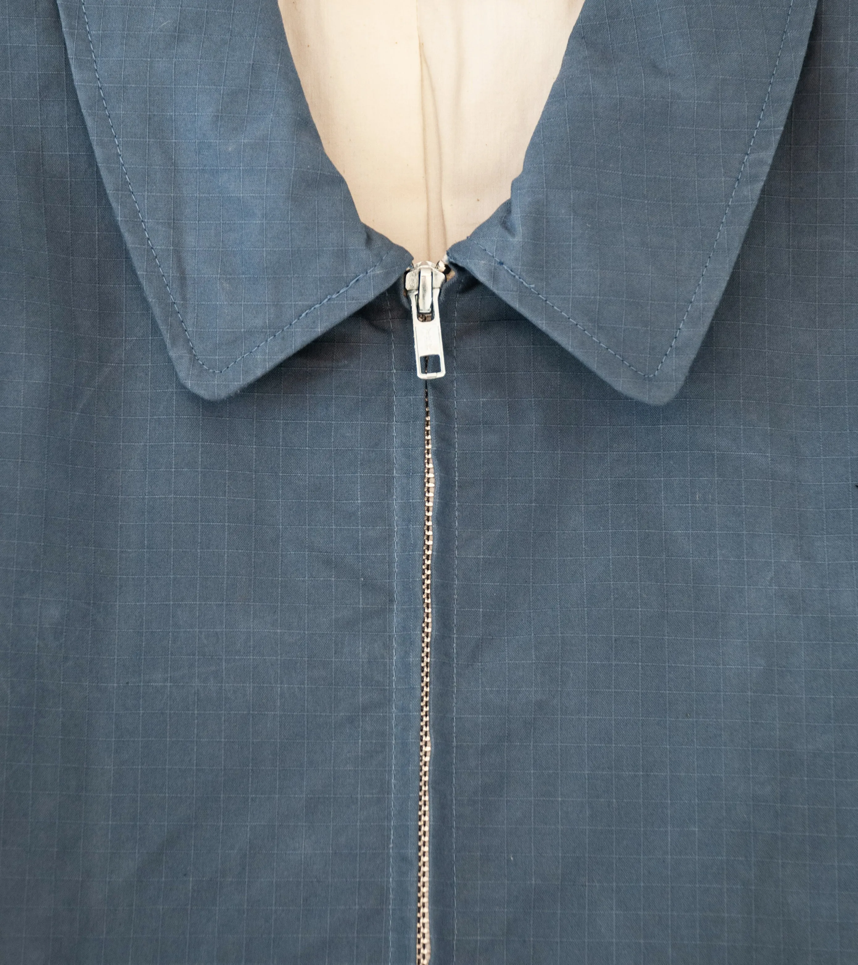 James Coward 'Site Jacket' - Dark Chambray Waxed Ripstop Cotton