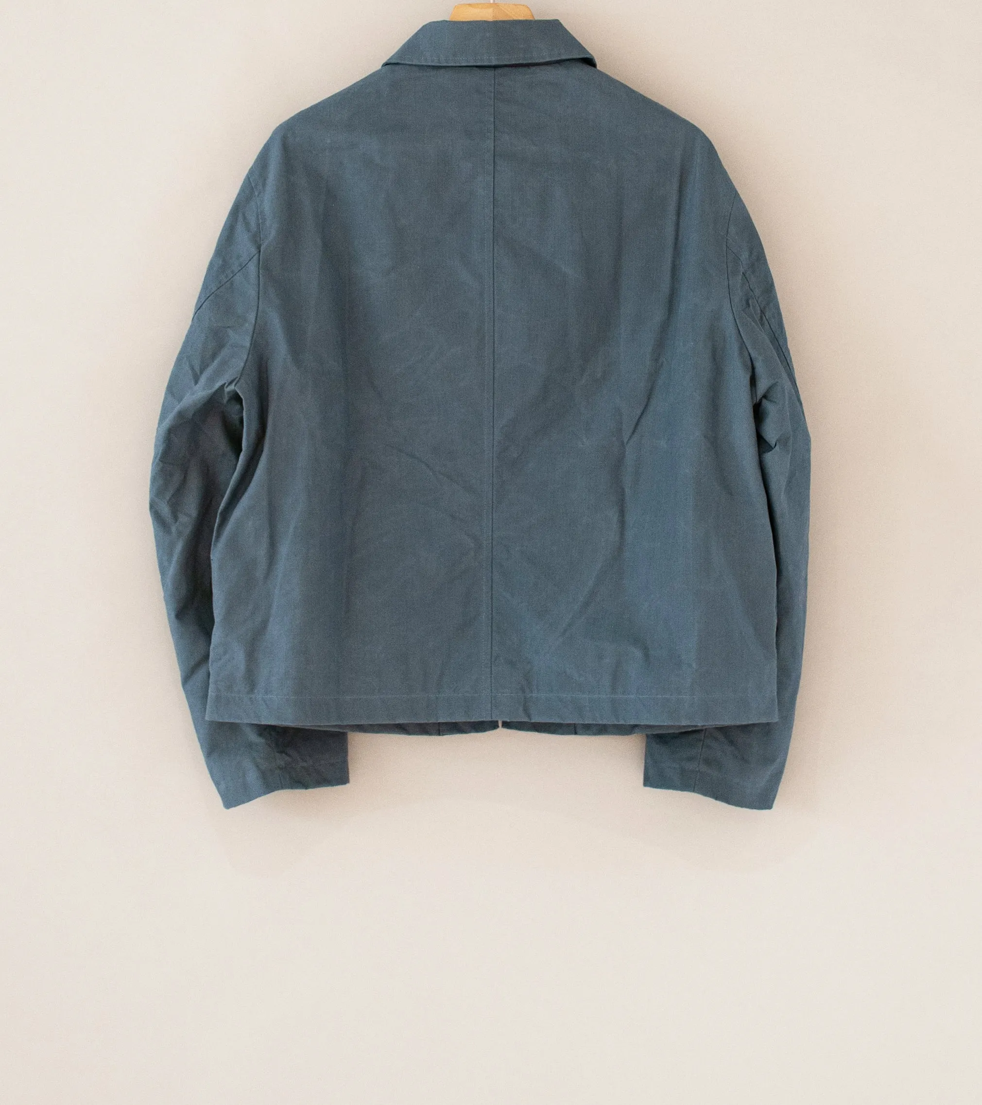 James Coward 'Site Jacket' - Dark Chambray Waxed Ripstop Cotton