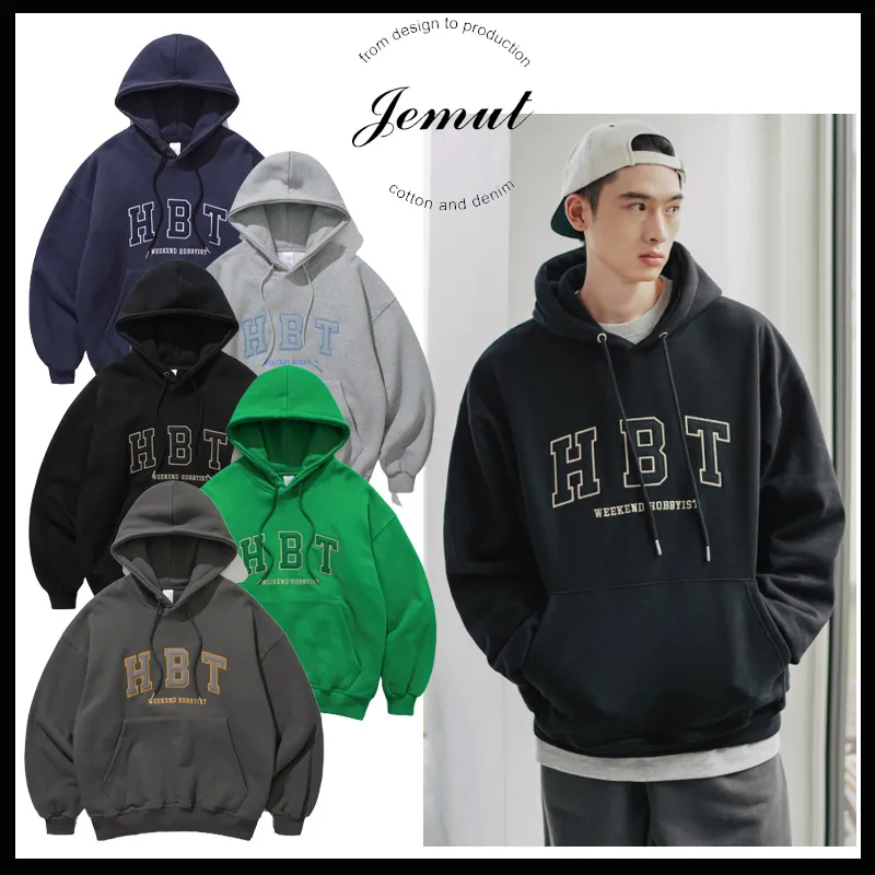 Jemut Hoodies | Unisex Cotton Flame Logo Street Style