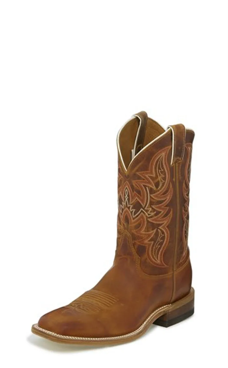 Justin Mens Boots BR735 11 Austin" Distressed Cognac