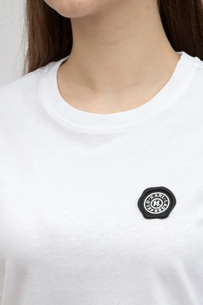 Karl Lagerfeld Wax Seal Logo T-Shirt White