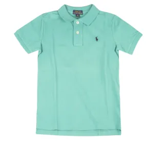 Kid Turquoise Cotton Polo