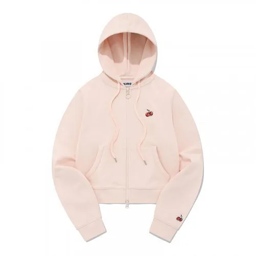 KIRSH Small Cherry Crop Hoodie Zip Up