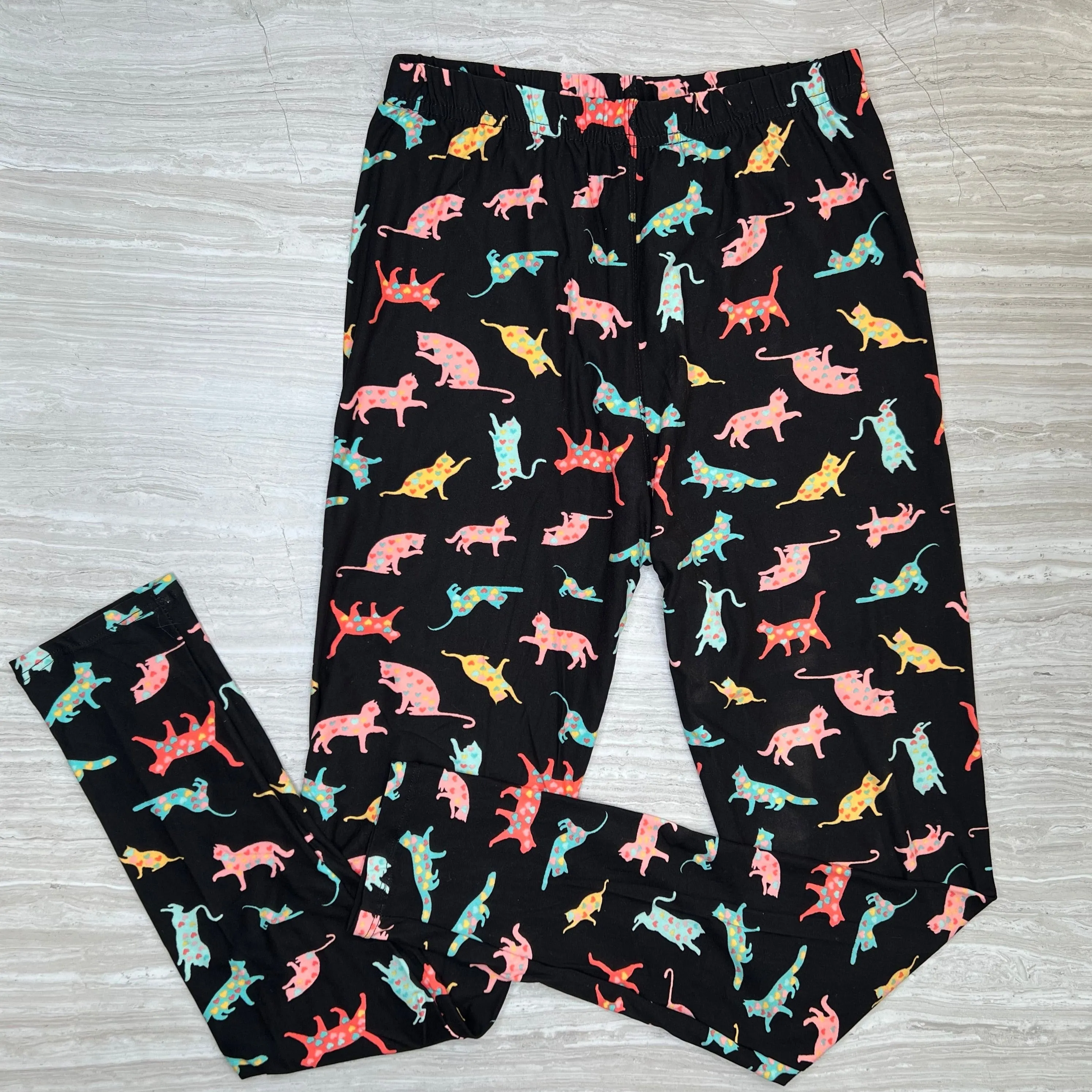 Kitty Love Print Soft Leggings