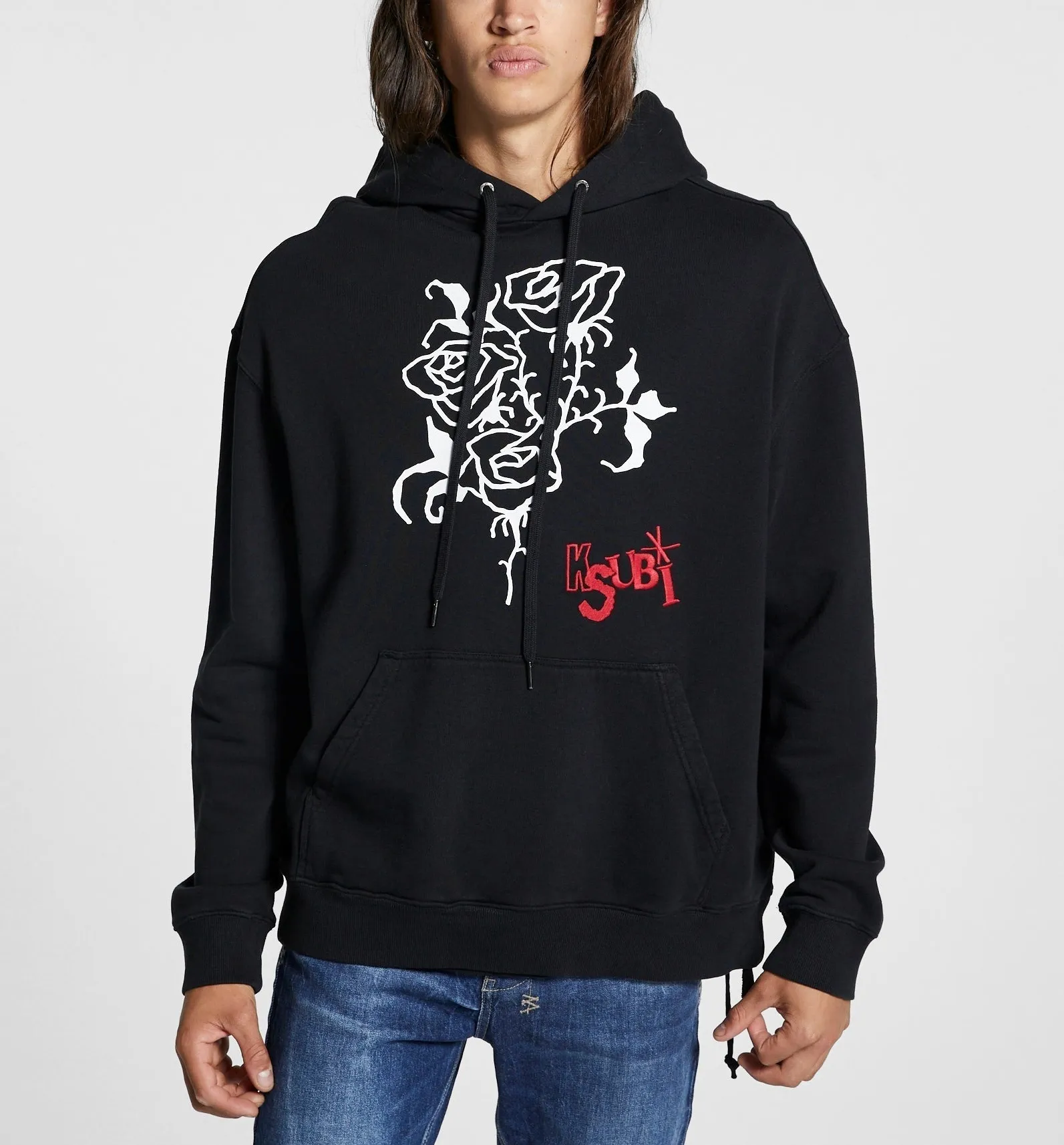 KSUBI | Street Style Long Sleeves Cotton Logo with Flower Patterns