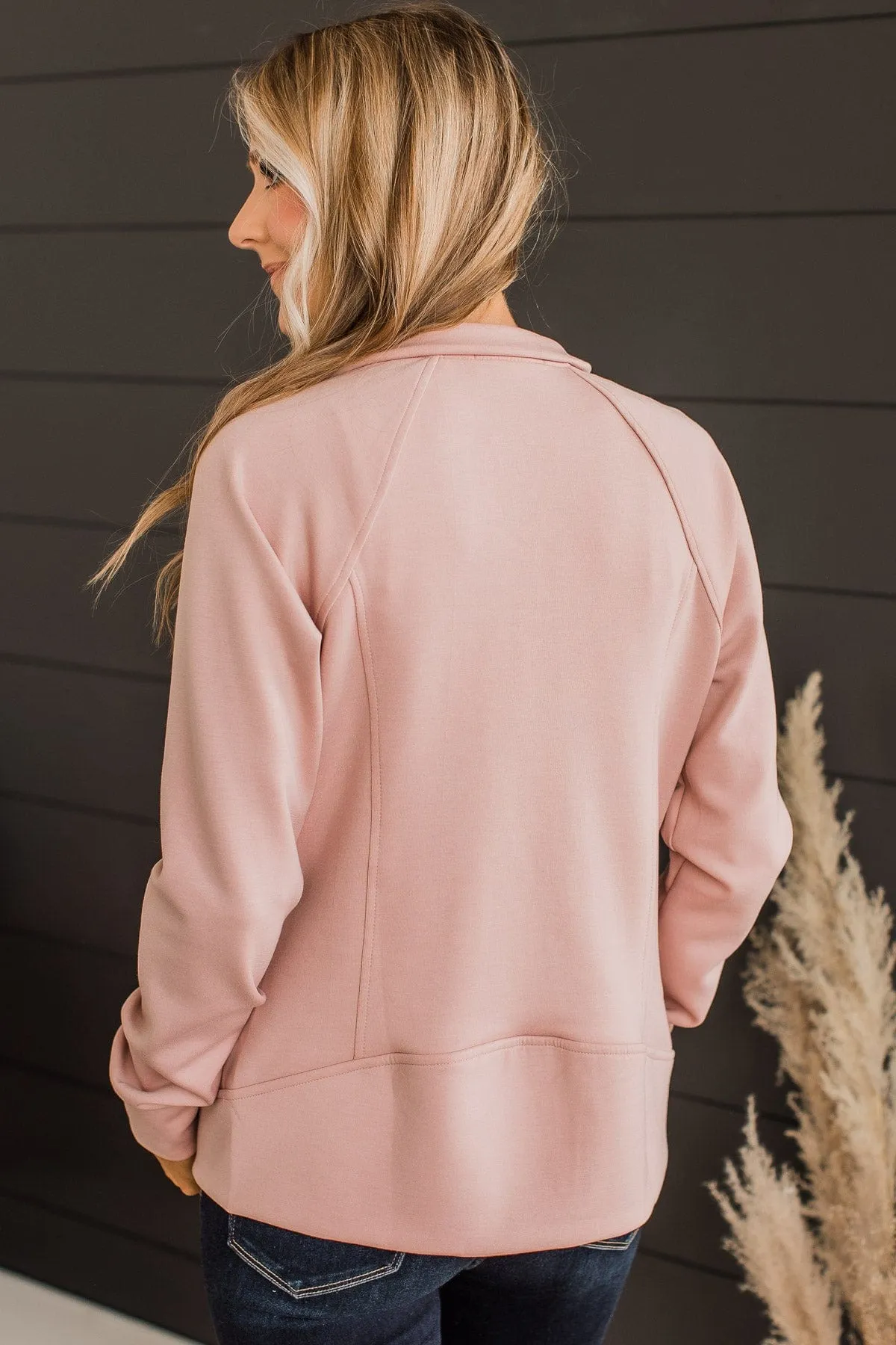 Light Pink Zip Up Athleisure Jacket - Work In Progress