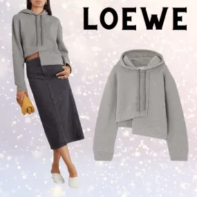 LOEWE | Plain Cotton Hoodies & Sweatshirts with Long Sleeves