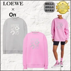 LOEWE | Unisex Street Style Long Sleeve Collaboration Shirt with Plain Logo