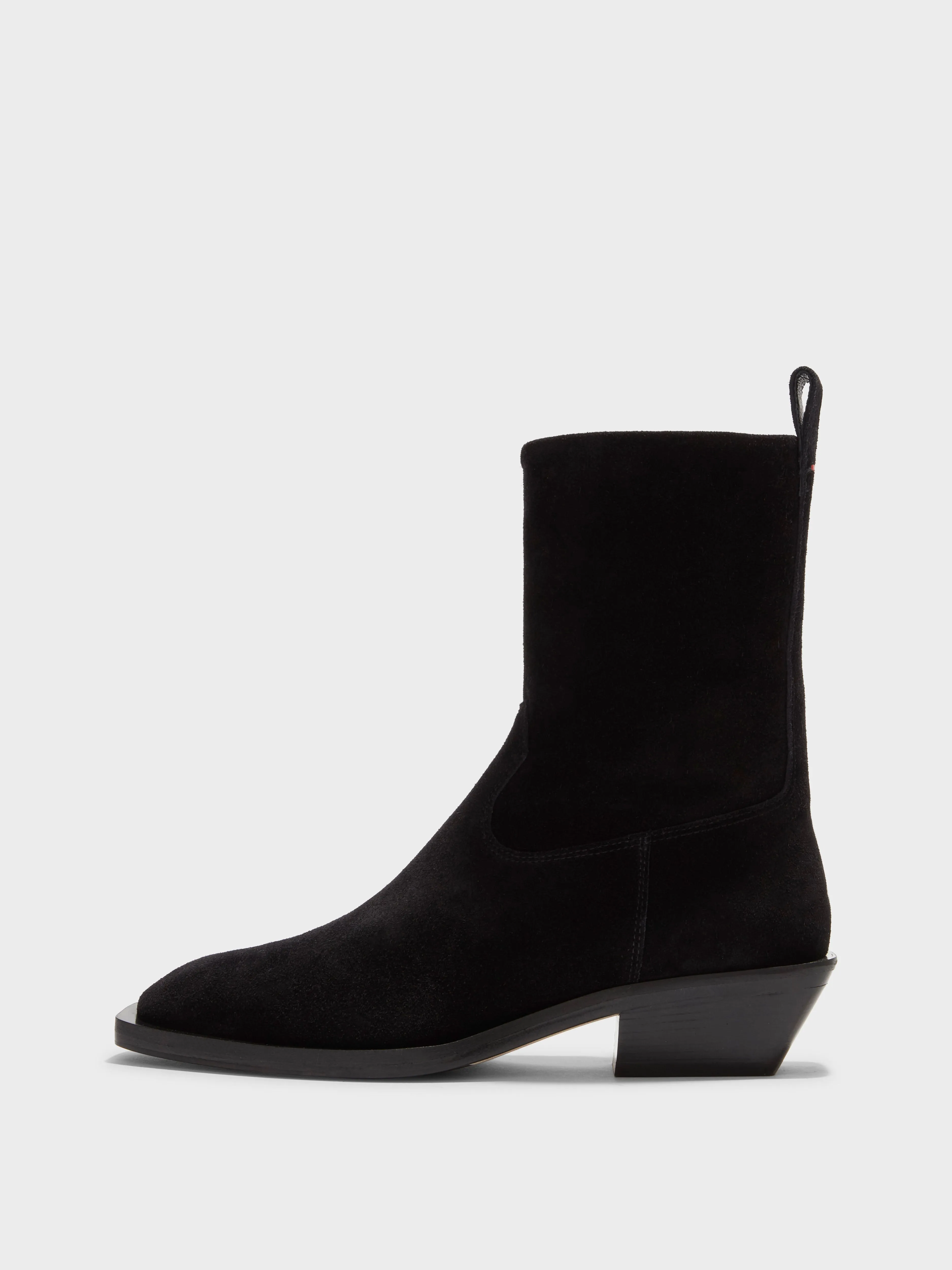 Luis Suede Cowboy Ankle Boots 