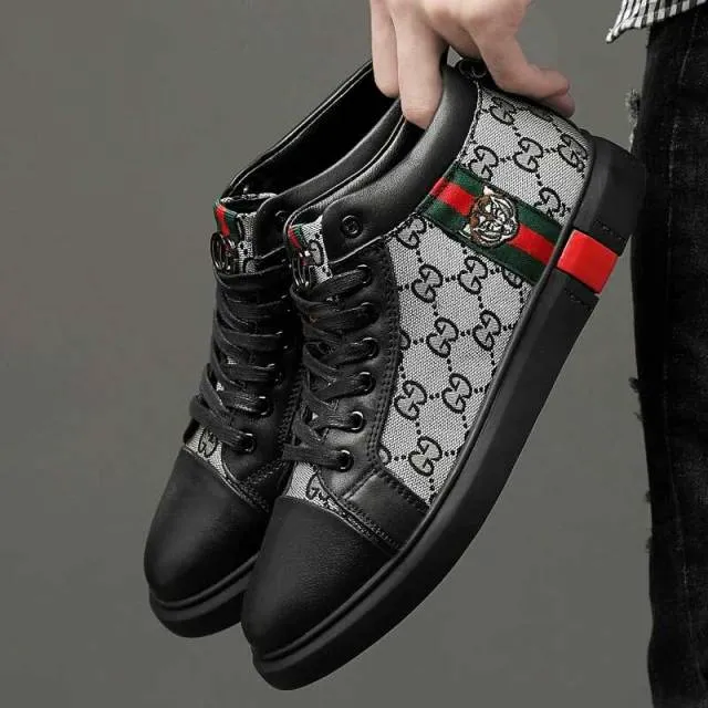 Luxury Men's Casual Shoes Skate Sneakers Leather Athleti...