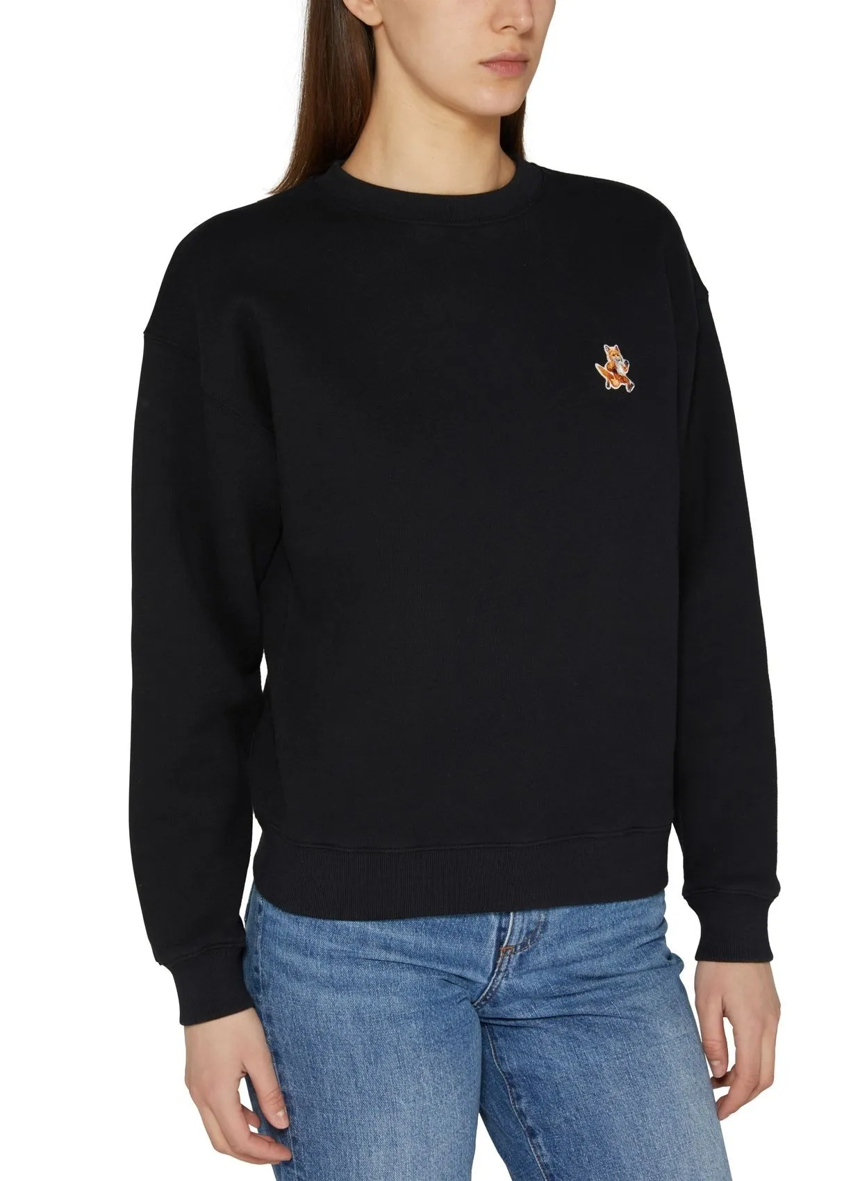 Maison Kitsune unisex long sleeves cotton logo - street style