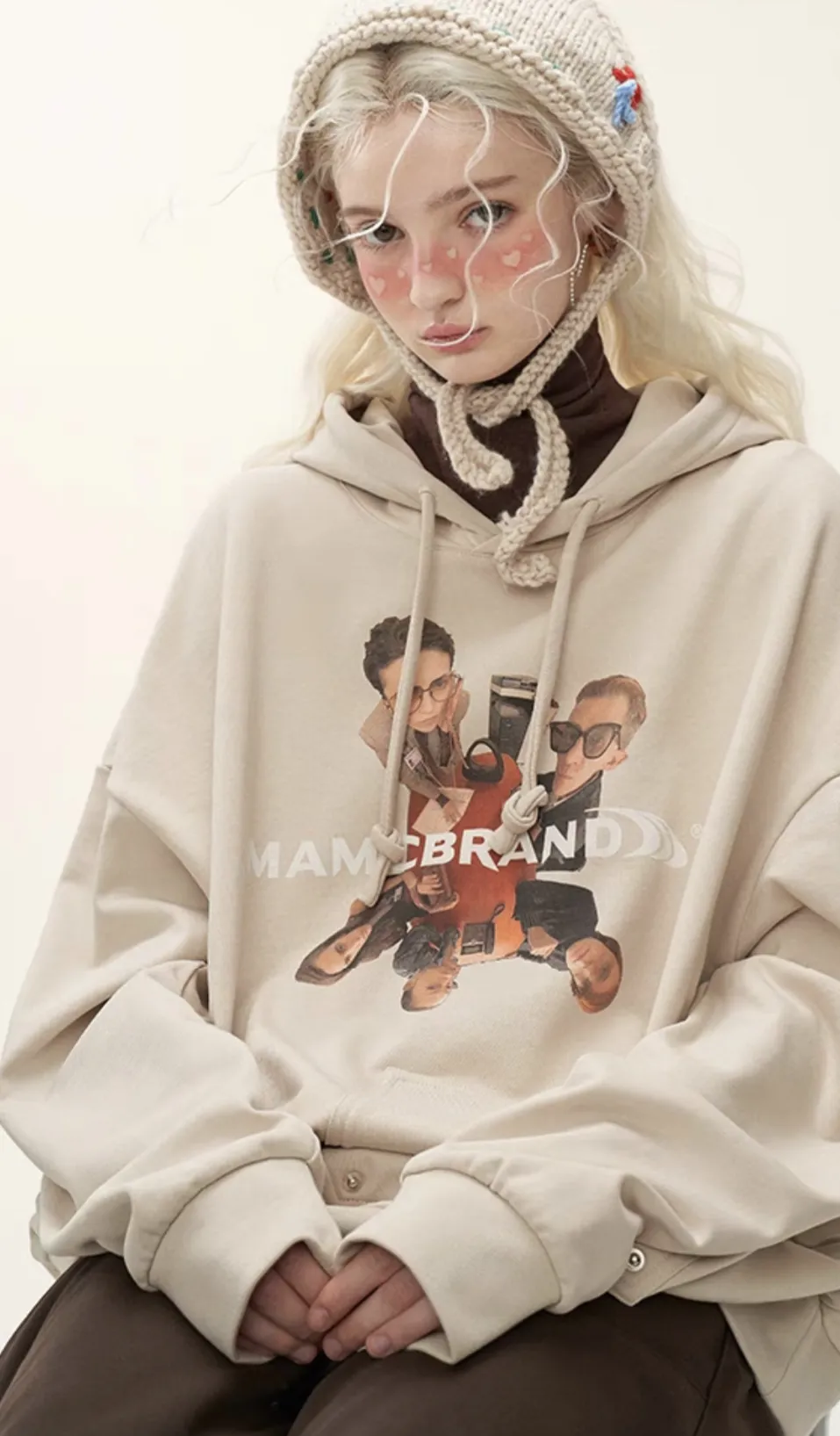 MAMC | Street Style Unisex Oversized Logo Hoodies