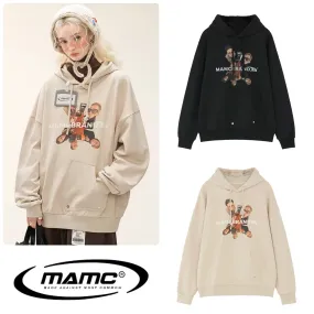 MAMC | Street Style Unisex Oversized Logo Hoodies