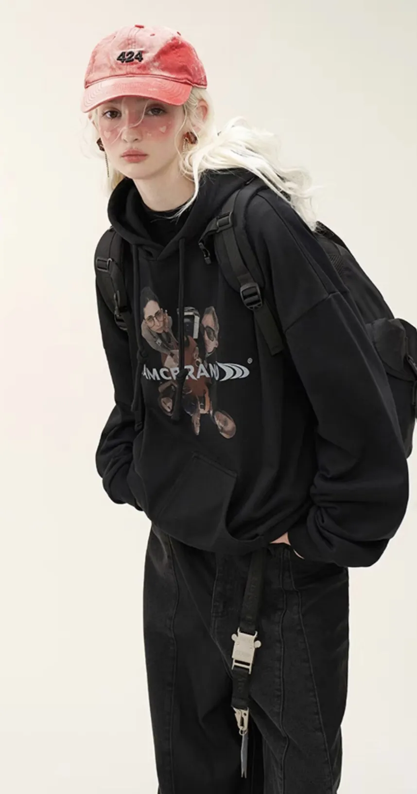 MAMC | Street Style Unisex Oversized Logo Hoodies