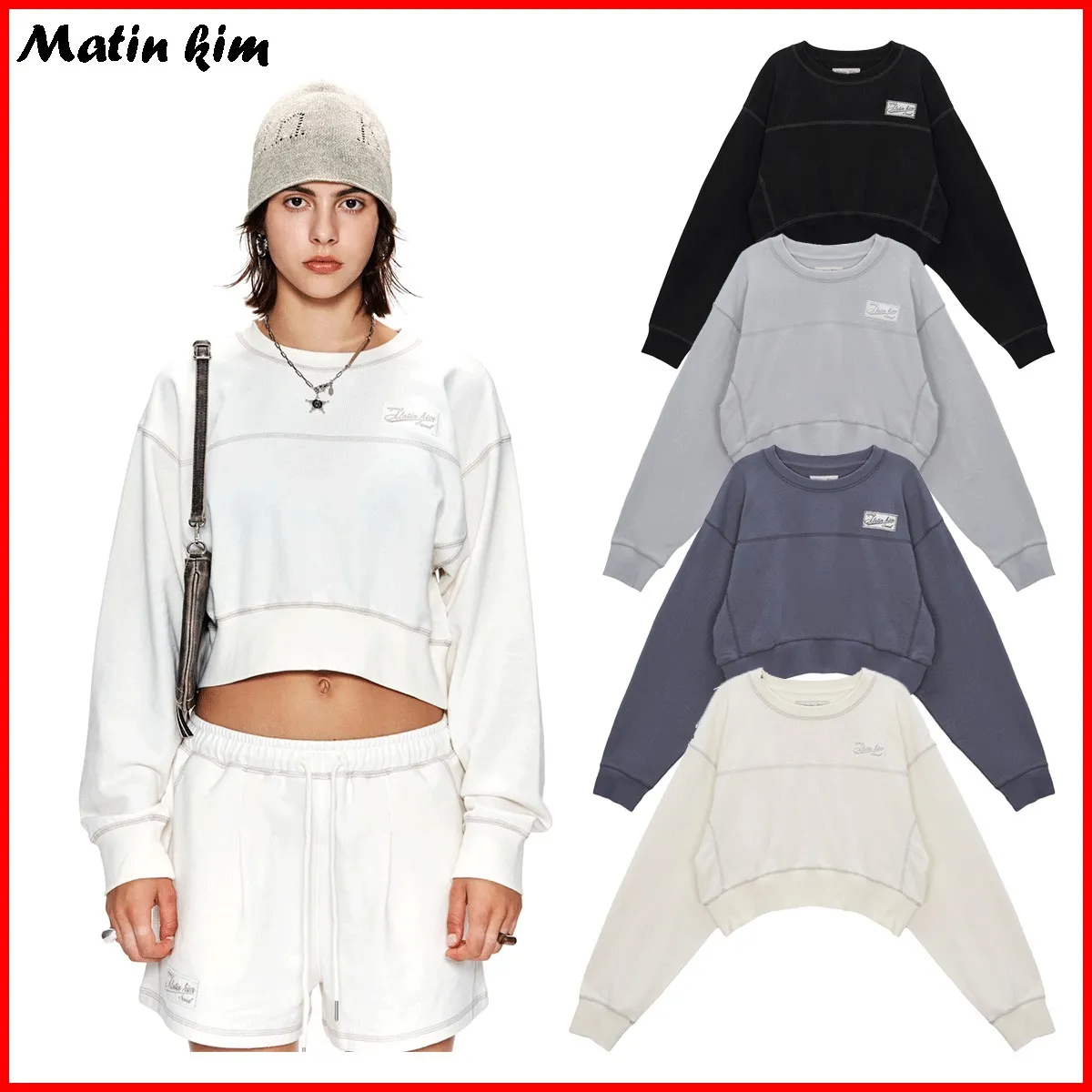 Matin Kim Hoodies & Sweatshirts for Unisex Street Style