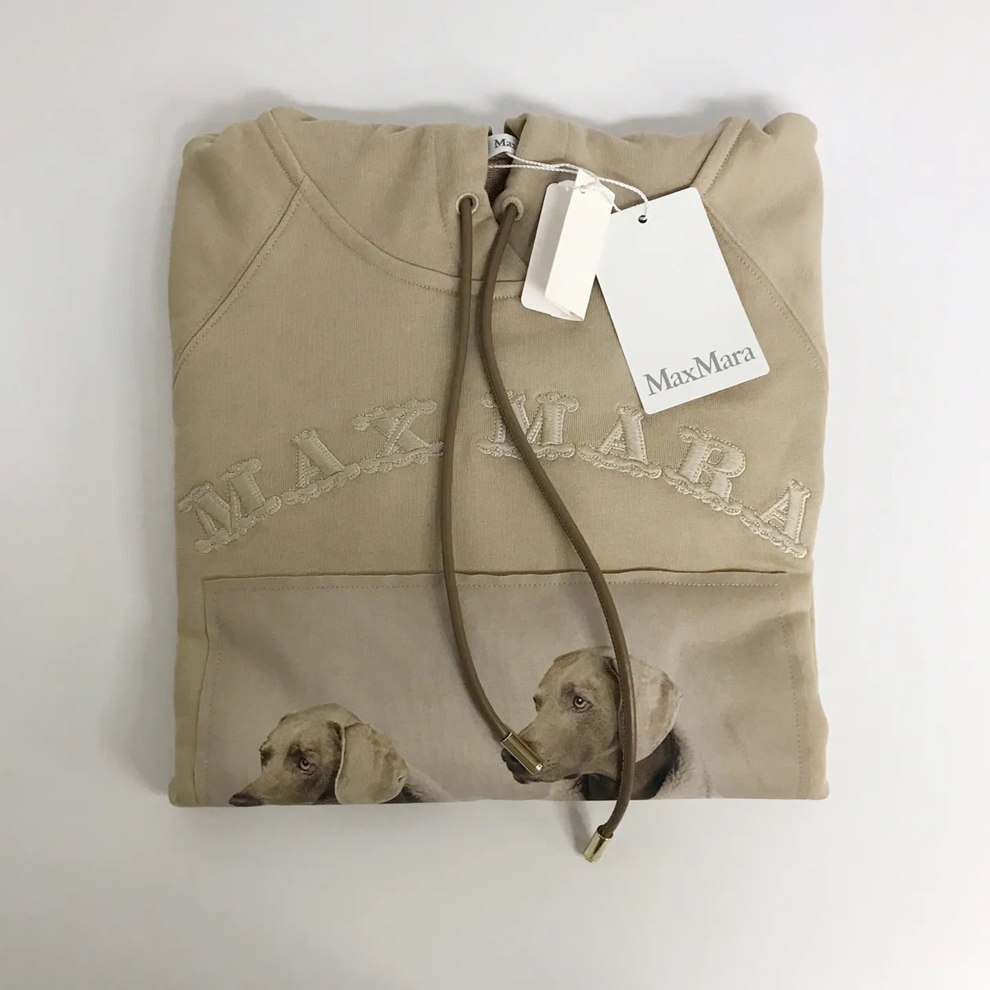 MaxMara Long Sleeves Cotton Logo Hoodies & Sweatshirts