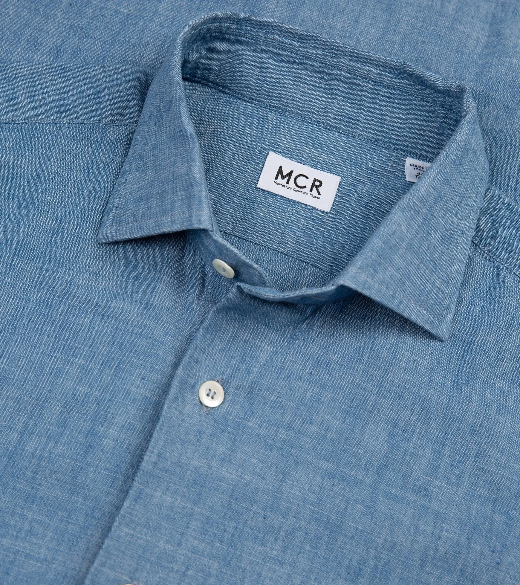 MCR Slim Japanese Chambray Shirt - Light Blue