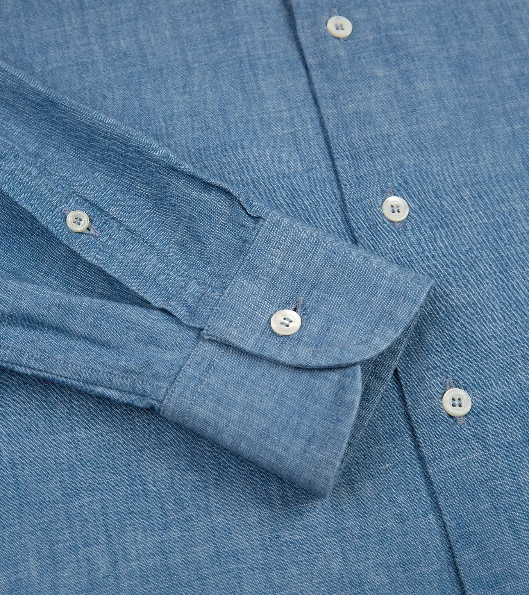 MCR Slim Japanese Chambray Shirt - Light Blue