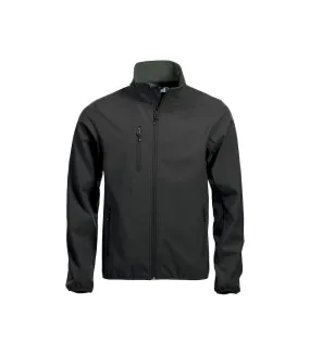 Mens basic soft shell jacket black Clique