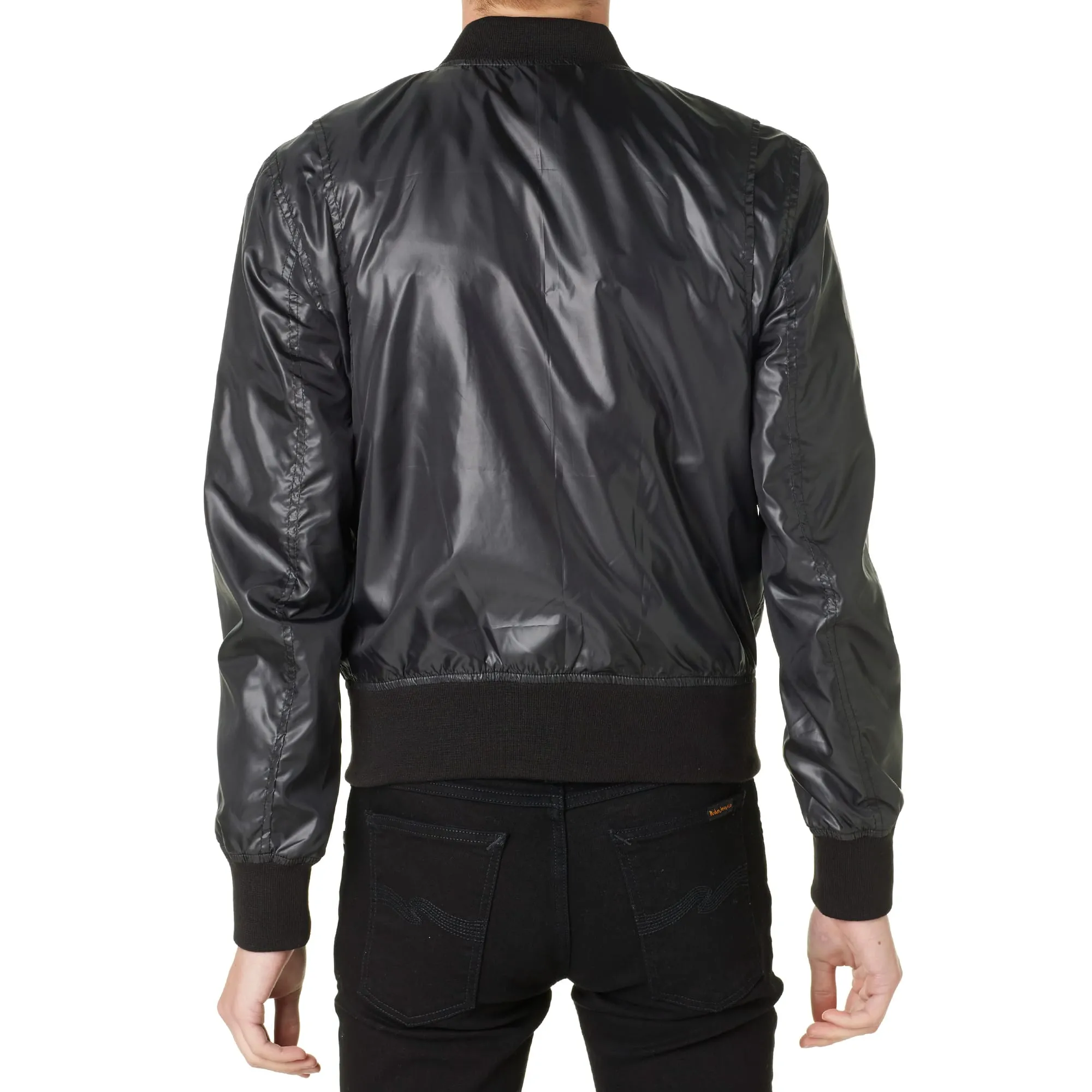 MKI 30G Black Nylon Bomber Jacket