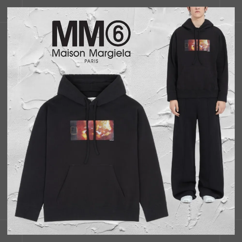 MM6 Maison Margiela Street Style Long Sleeves Cotton Logo Hoodies