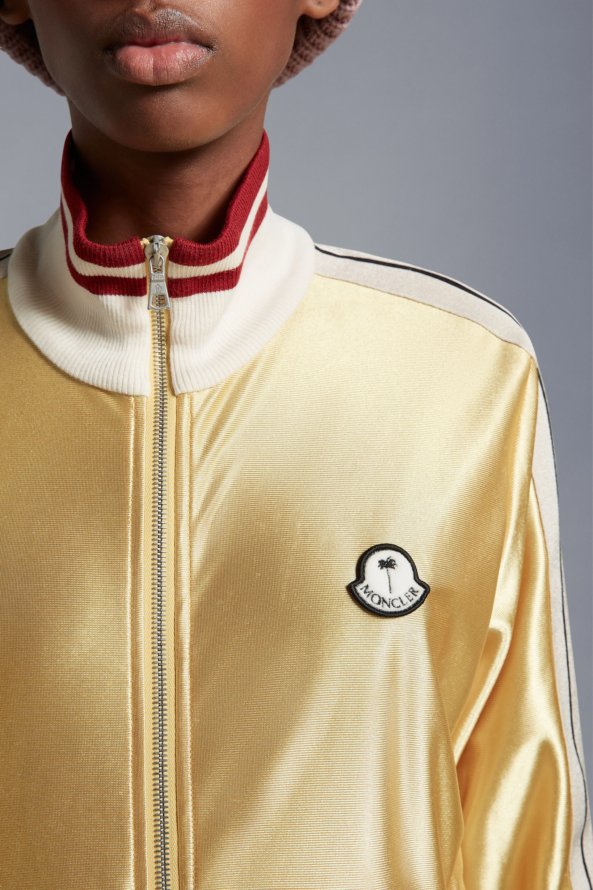 Moncler Long Sleeves Unisex Nylon Street Style Plain Logo