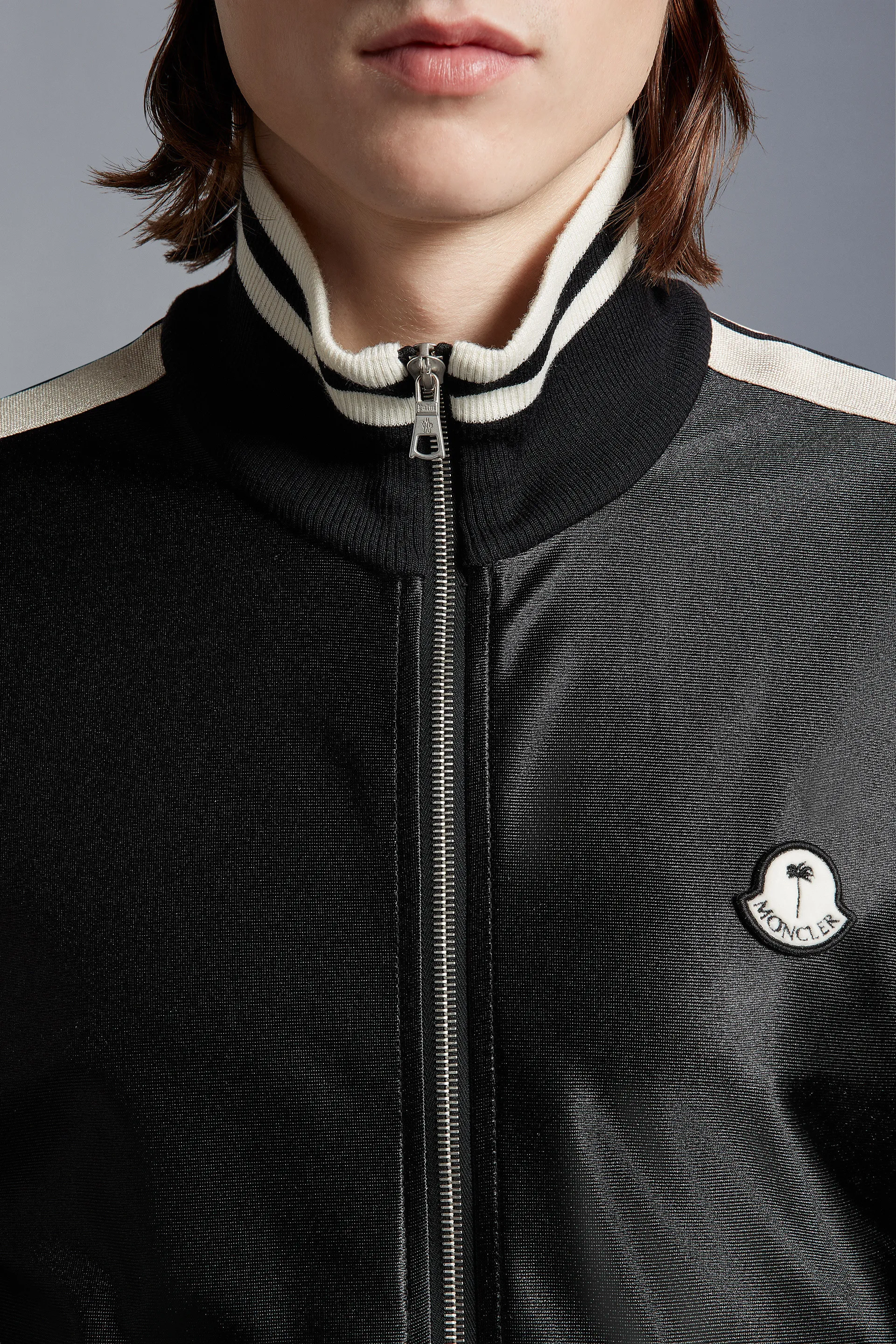 Moncler Long Sleeves Unisex Nylon Street Style Plain Logo