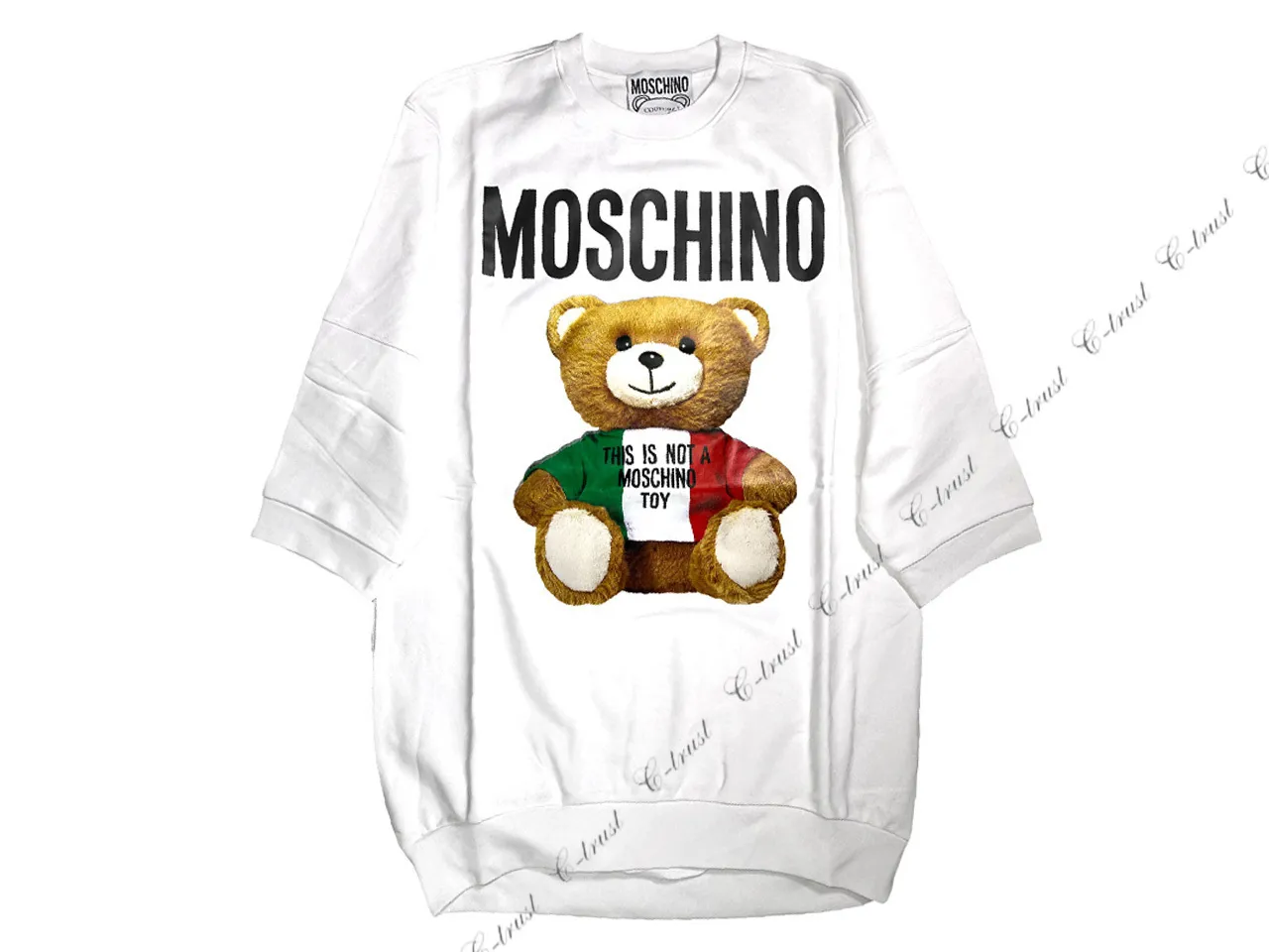 Moschino Street Style U-Neck Long Sleeves Cotton Logo - Buy Now