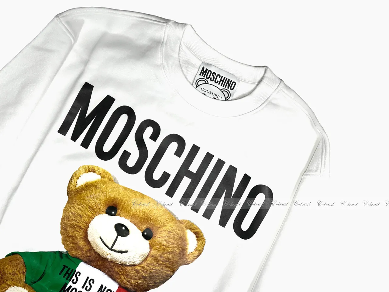 Moschino Street Style U-Neck Long Sleeves Cotton Logo - Buy Now