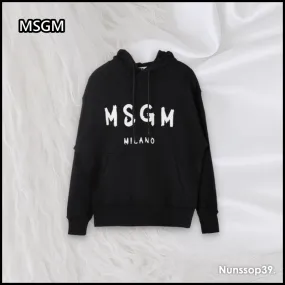 MSGM Long Sleeve Plain Cotton Logo Designers