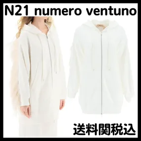 N21 Long Sleeves Plain Cotton Oversized Hoodies & Sweatshirts | Numero Ventuno