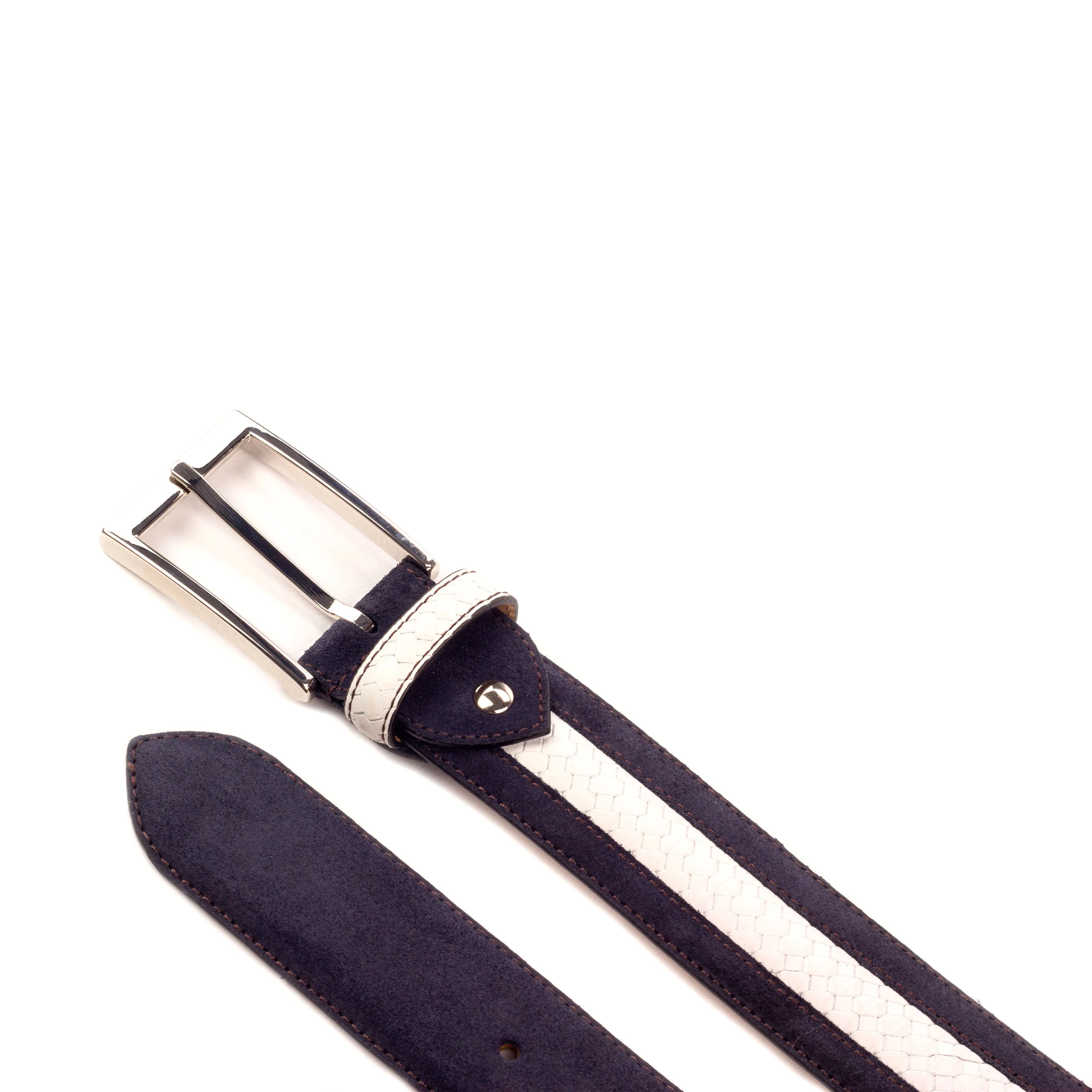 Navy Blue Suede Venice Belt