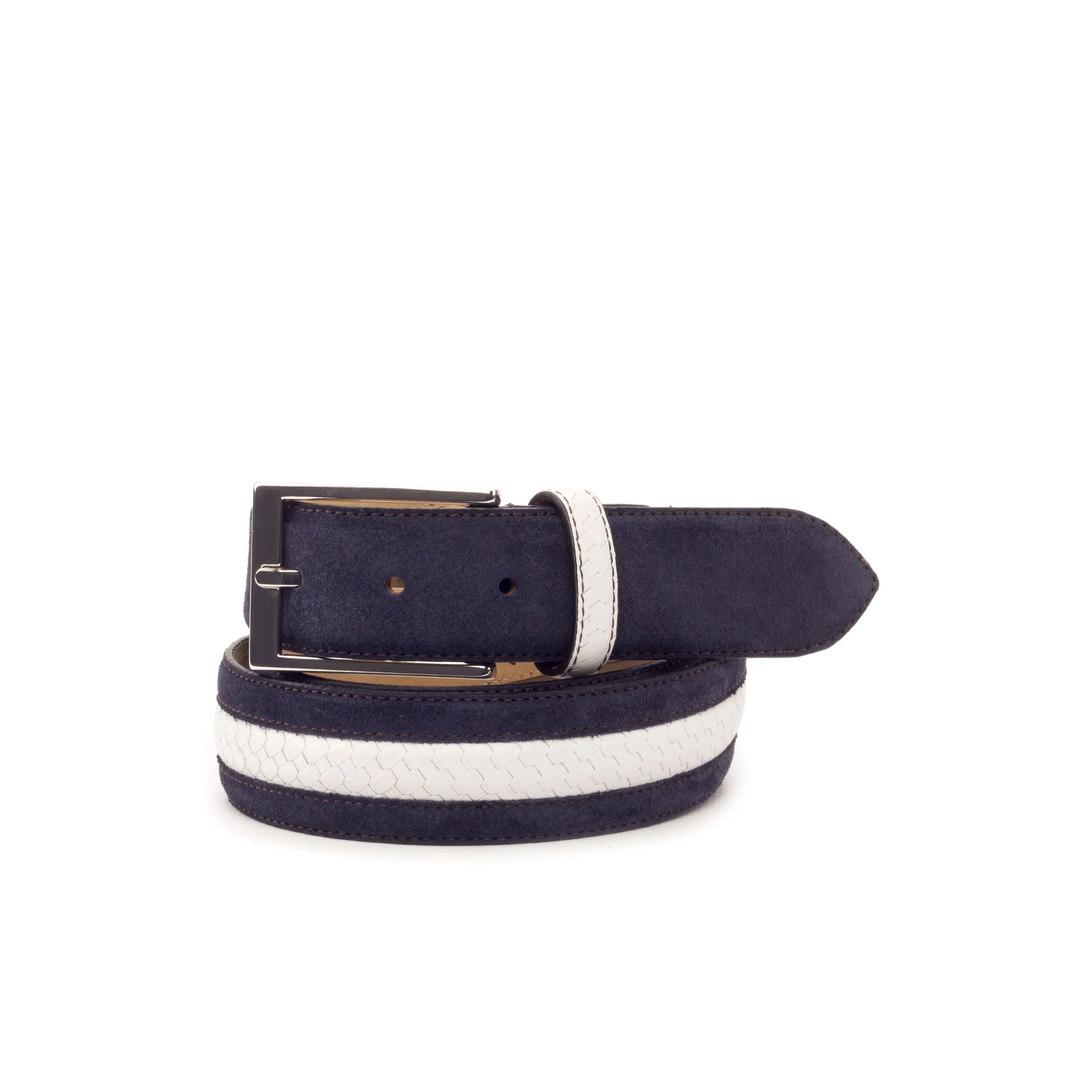 Navy Blue Suede Venice Belt