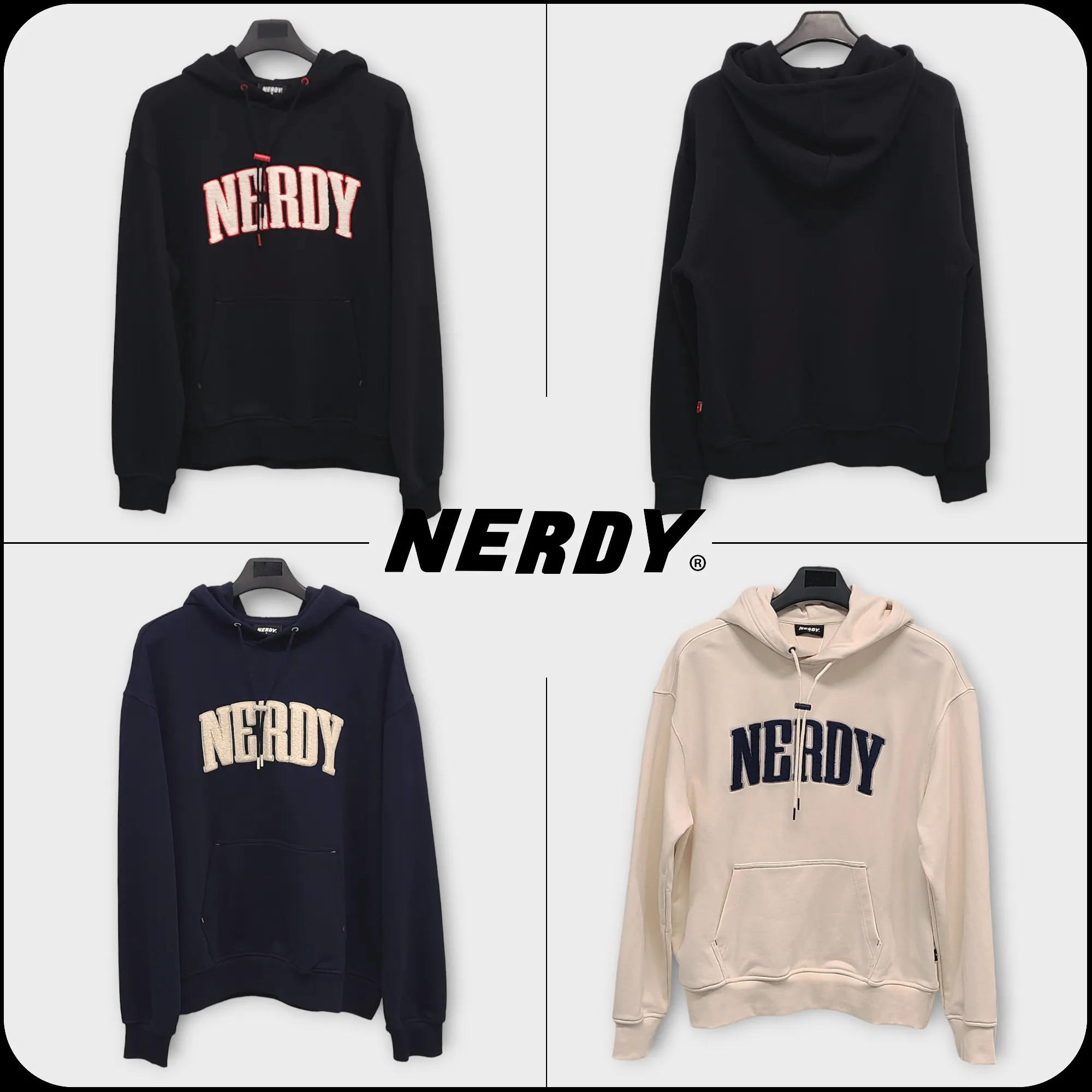 Nerdy Boucle Logo Pullover Hoodie - 23FW Collection