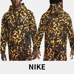 Nike Leopard Patterns Unisex Hoodies - Street Style Long Sleeves