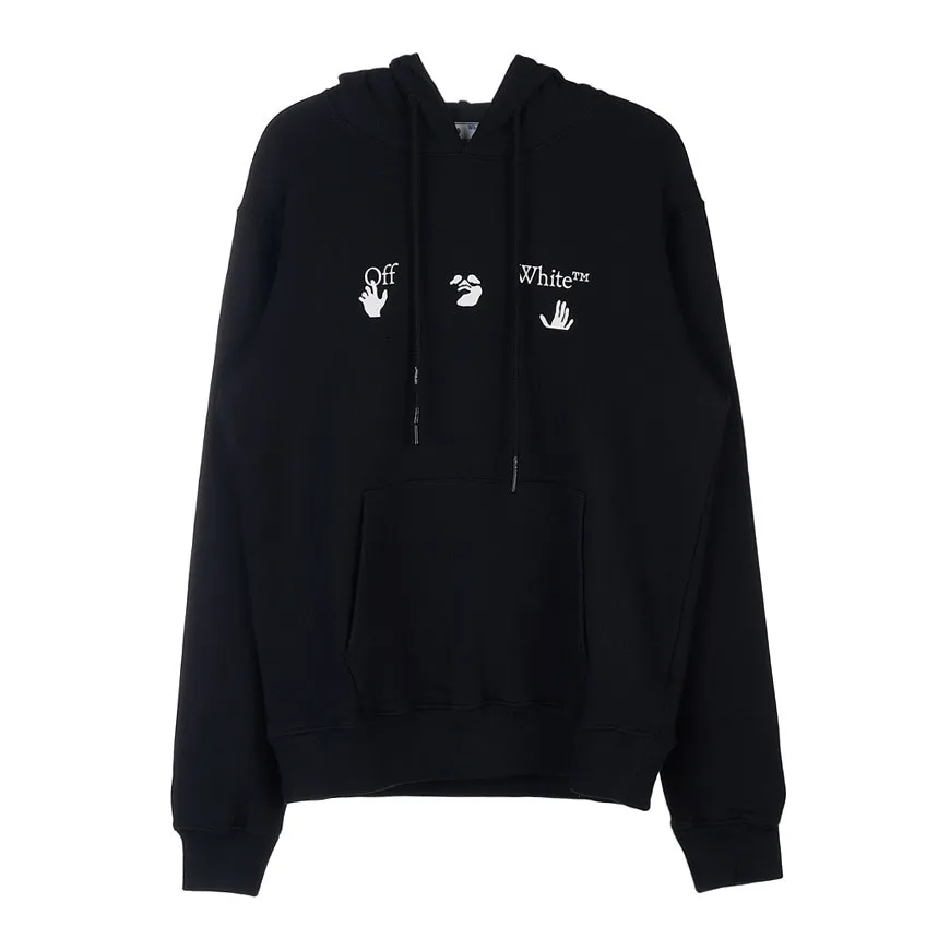 Off-White Street Style Long Sleeve Cotton Logo Hoodies