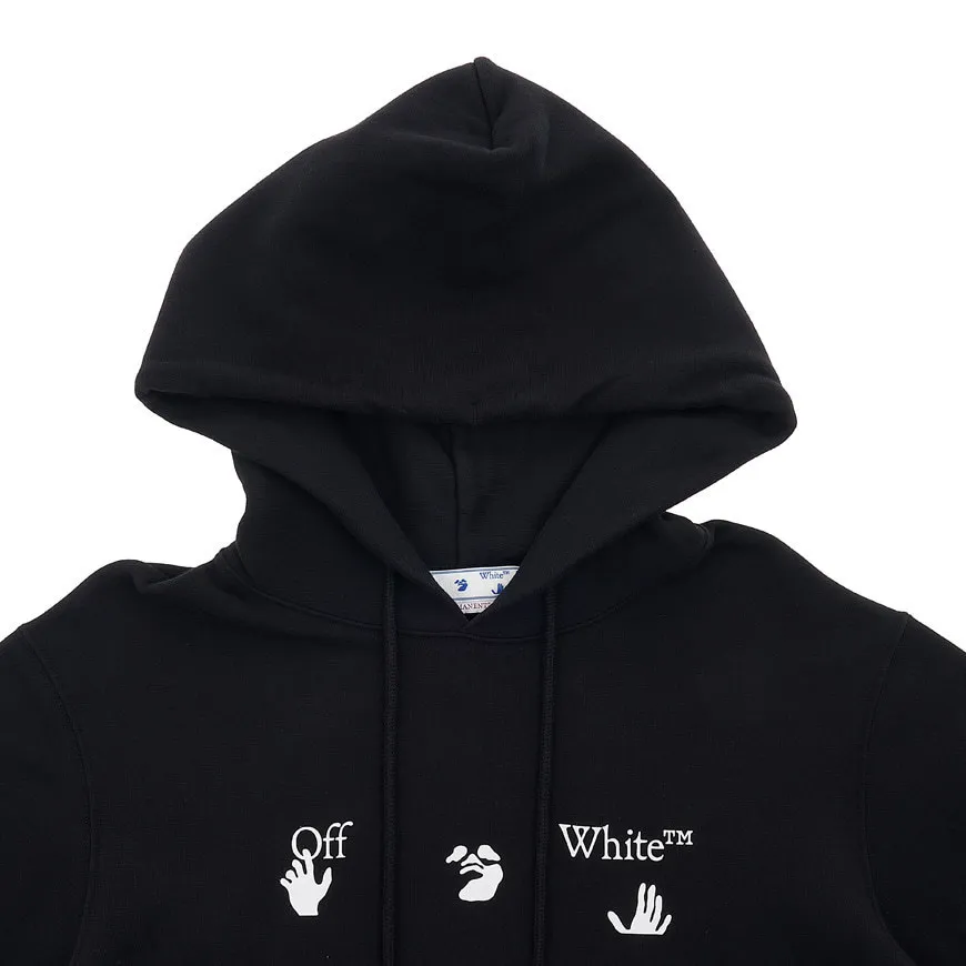 Off-White Street Style Long Sleeve Cotton Logo Hoodies