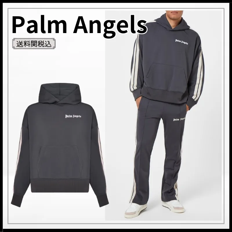 Palm Angels | Street Style Plain Logo Hoodies with Long Sleeves