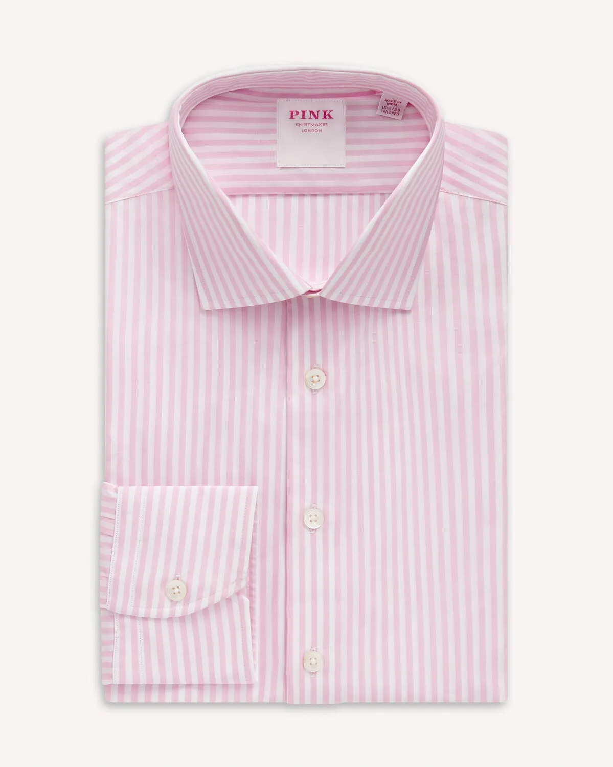 Pink and white Thomas Pink stripe shirt