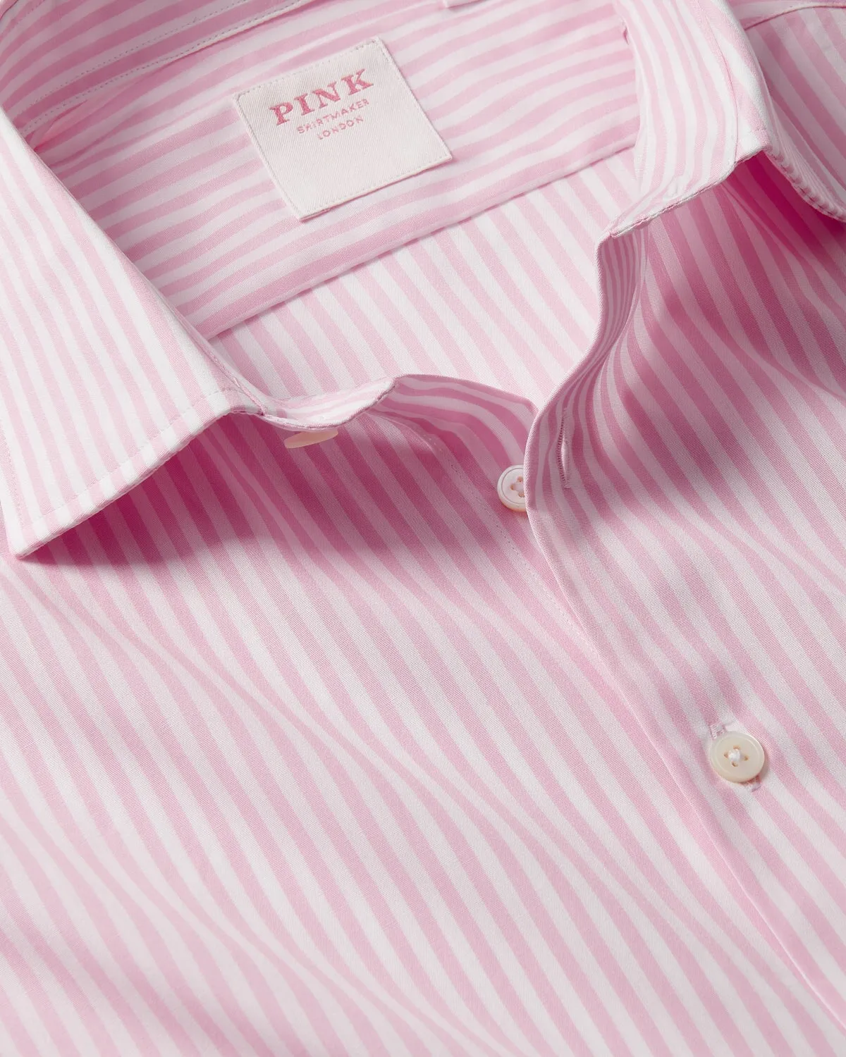 Pink and white Thomas Pink stripe shirt