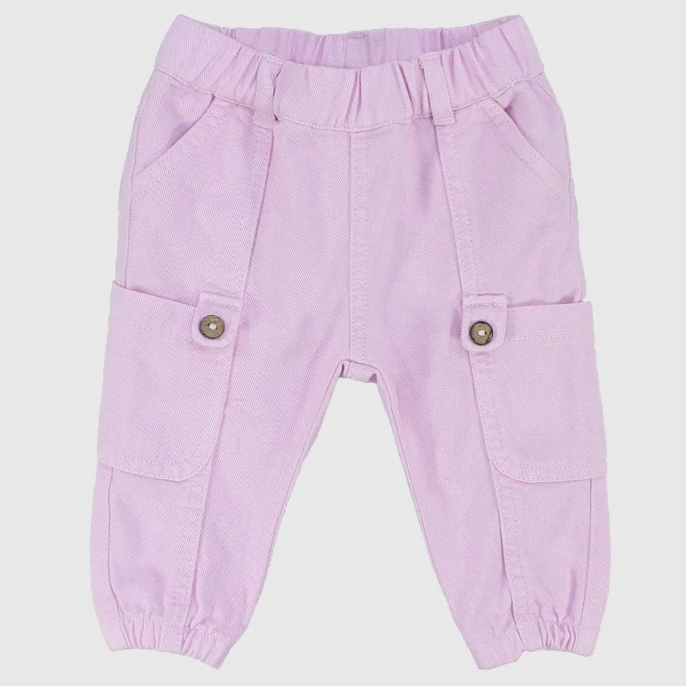 Pink cargo pants for women