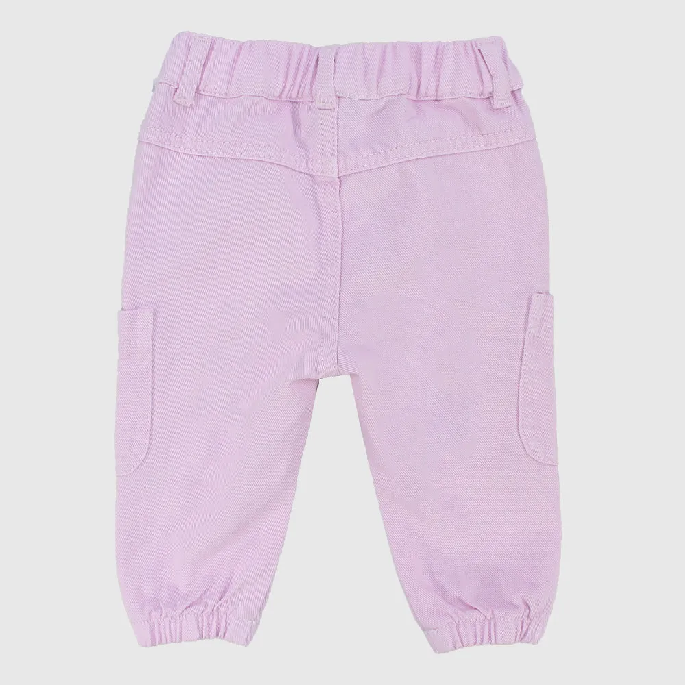 Pink cargo pants for women