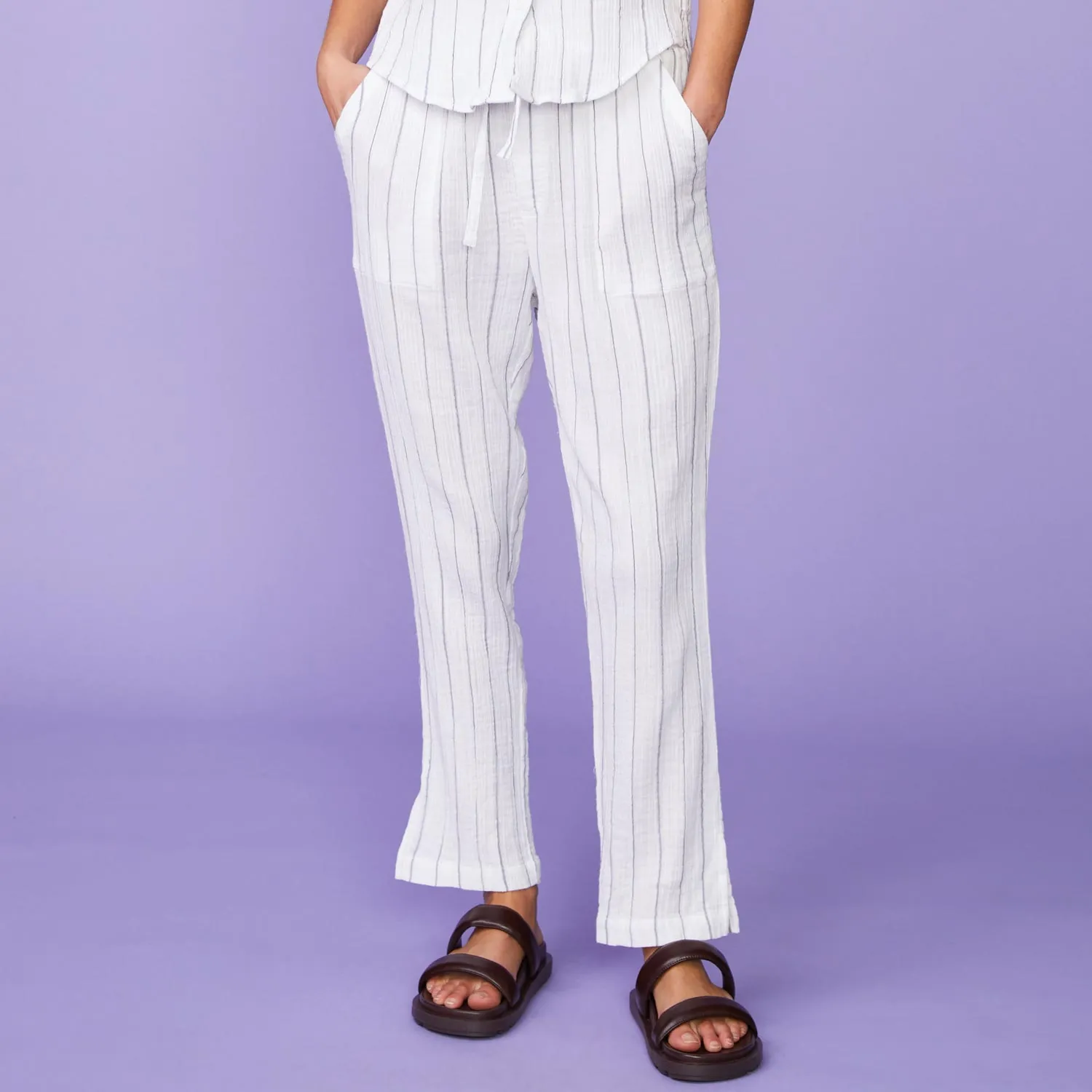 Pinstripe Gauze Trousers