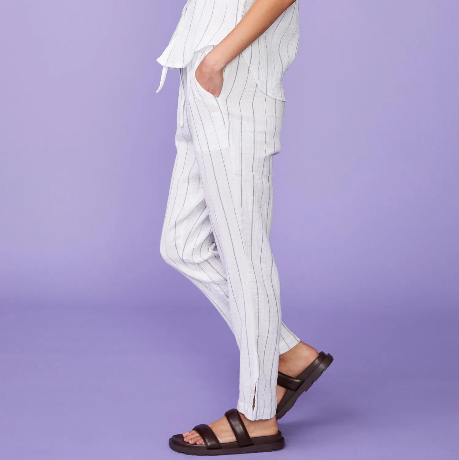 Pinstripe Gauze Trousers