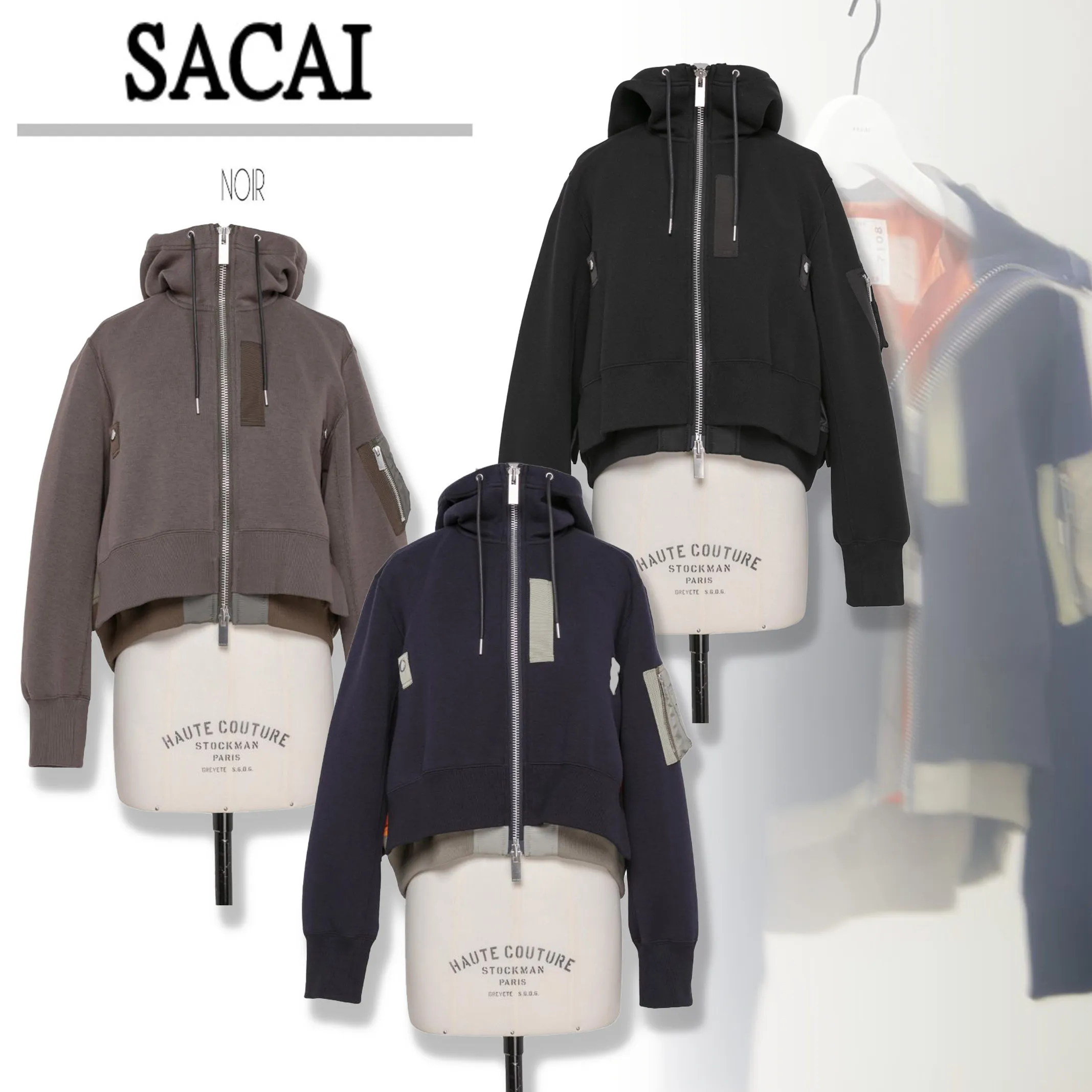 Plain Logo Designers | sacai Unisex Long Sleeves Street Style