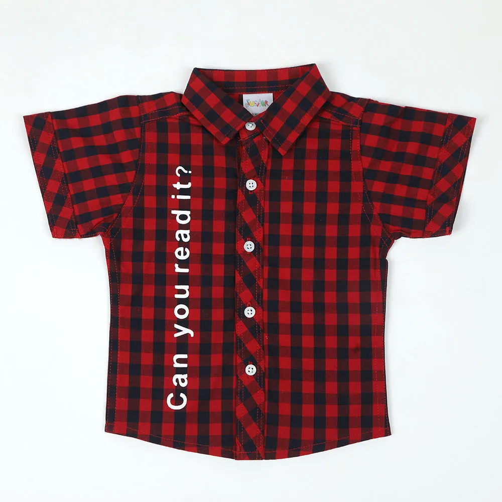 Red Casual Shirt for Newborn Boys