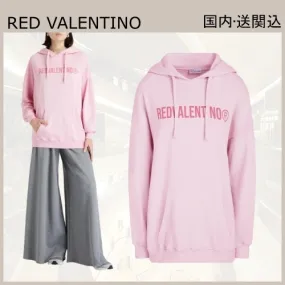 Red Valentino Street Style Long Sleeves Plain Cotton Logo Shirt