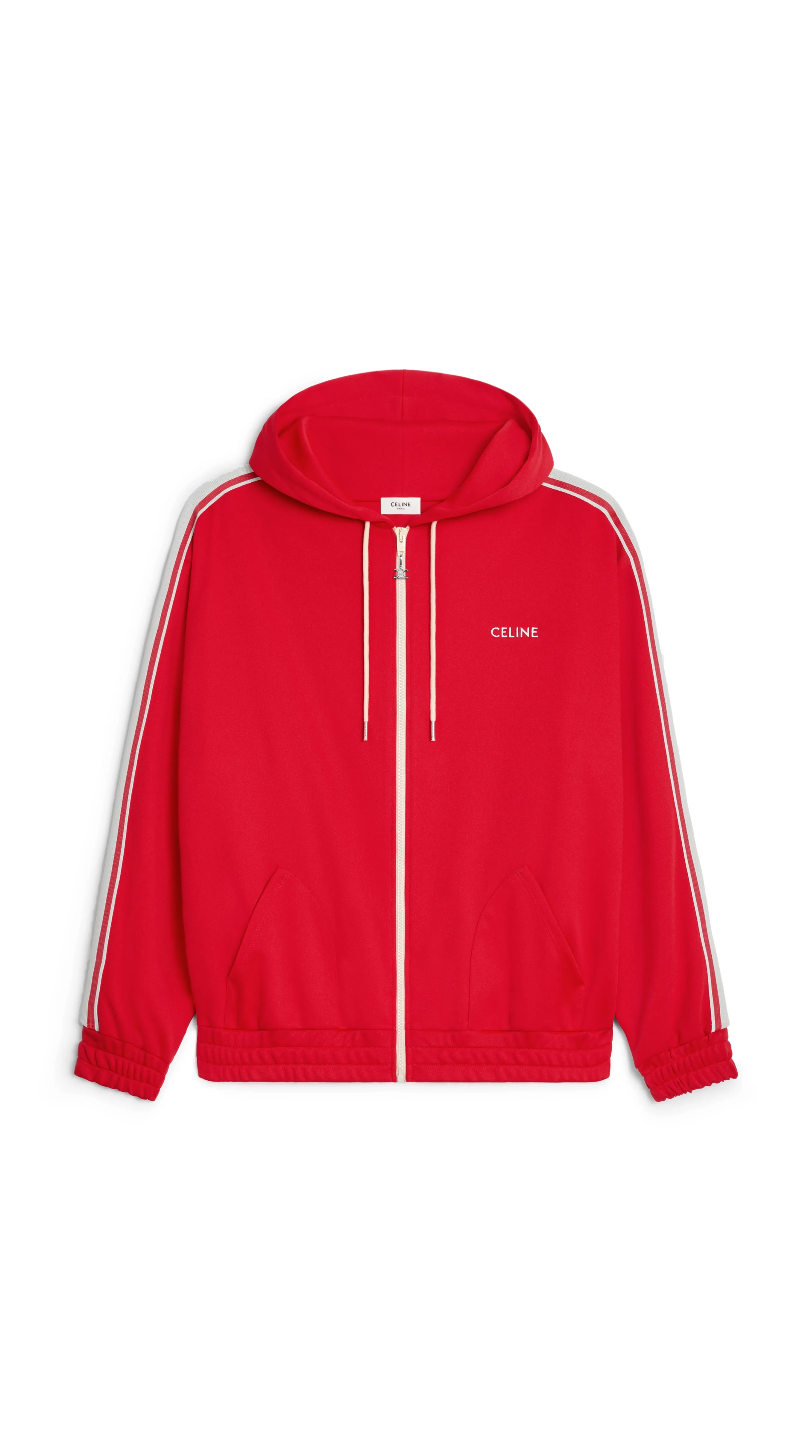 Red/Off White Double Face Jersey Tracksuit Jacket