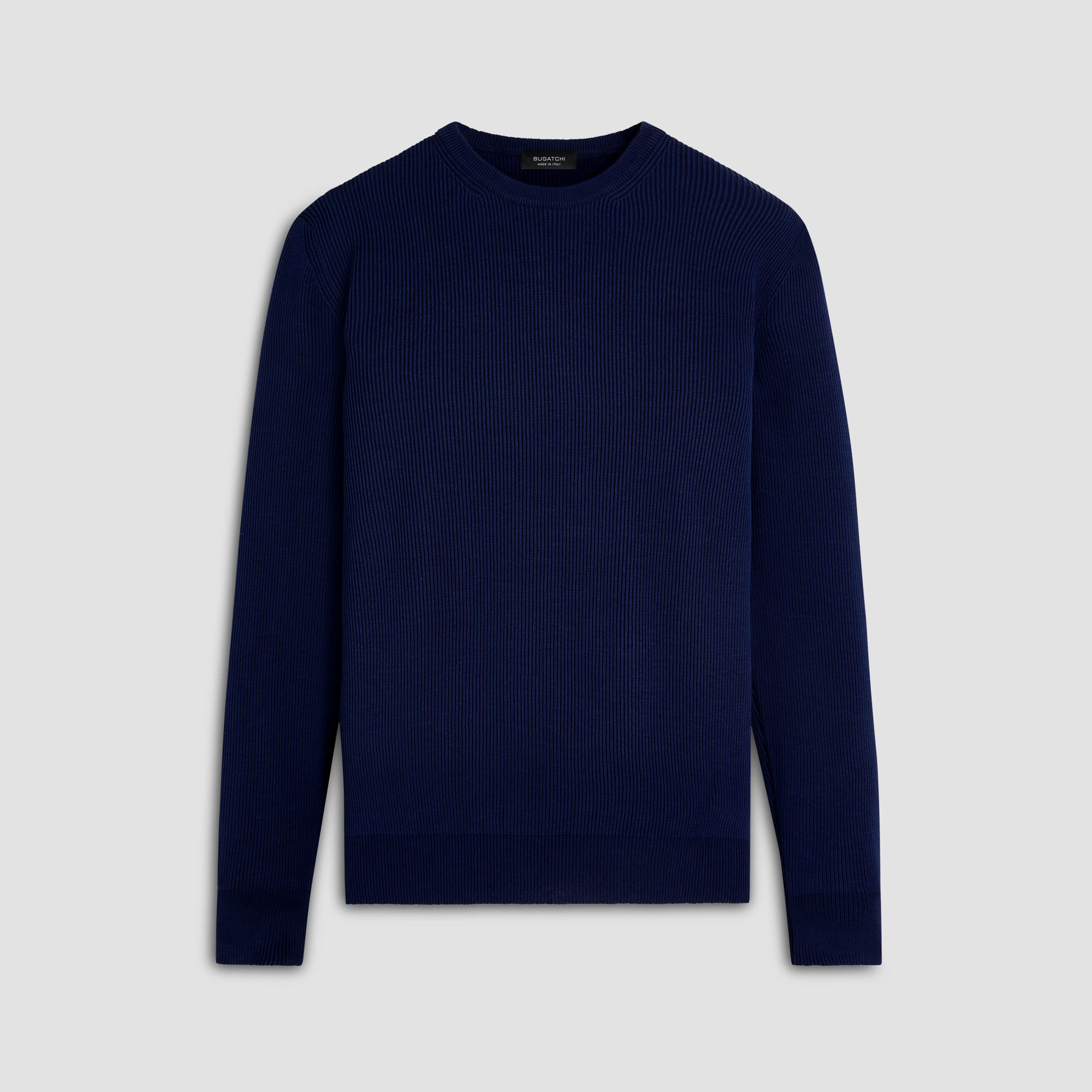 Rib Knit Crew Neck Sweater