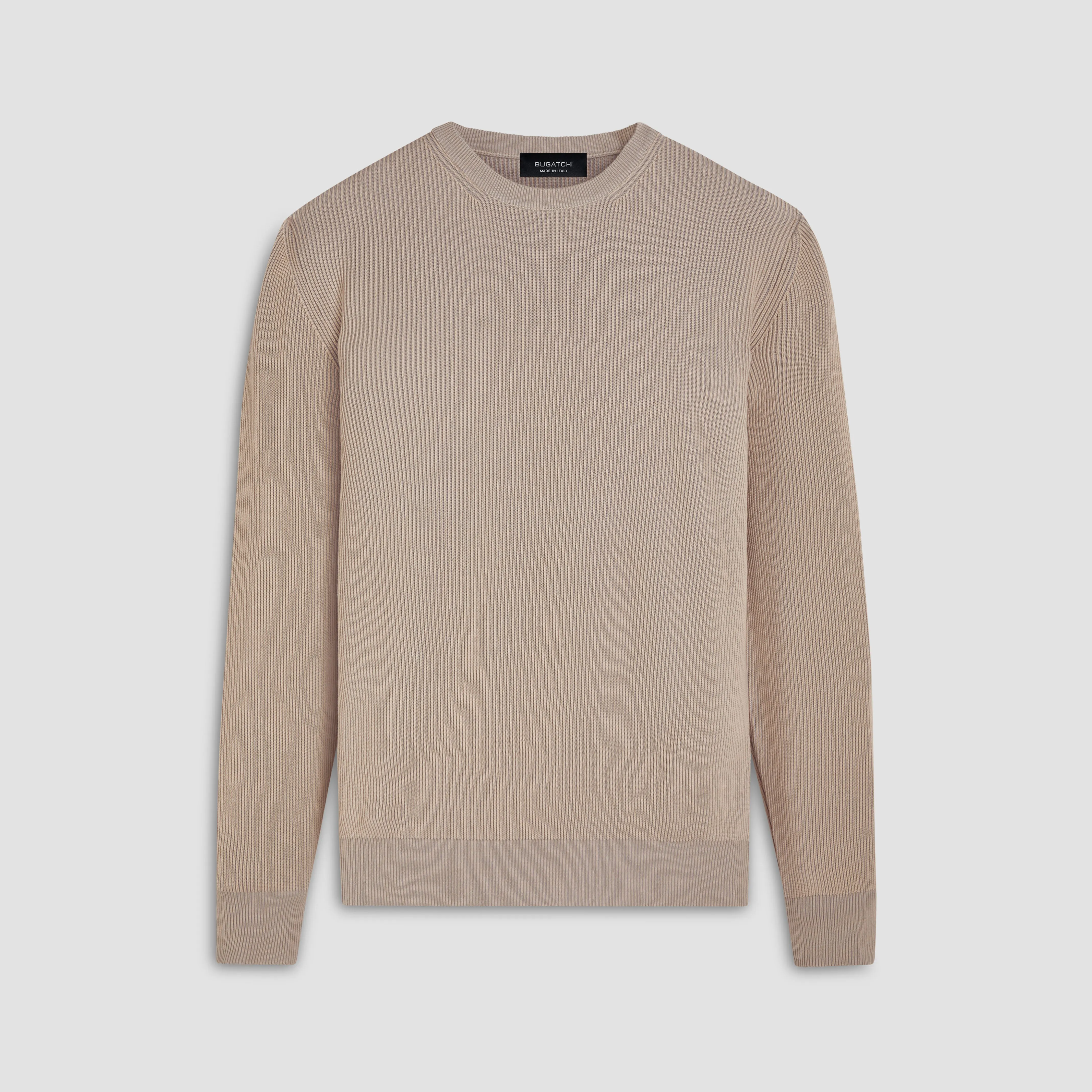 Rib Knit Crew Neck Sweater